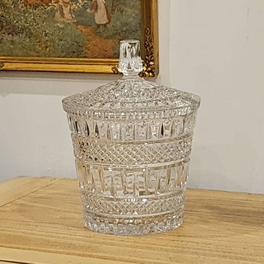 The main photo for Czechoslovakian lead crystal punch bowl