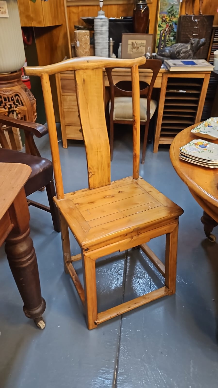 The main photo for Chinese Elm Yoke back chair