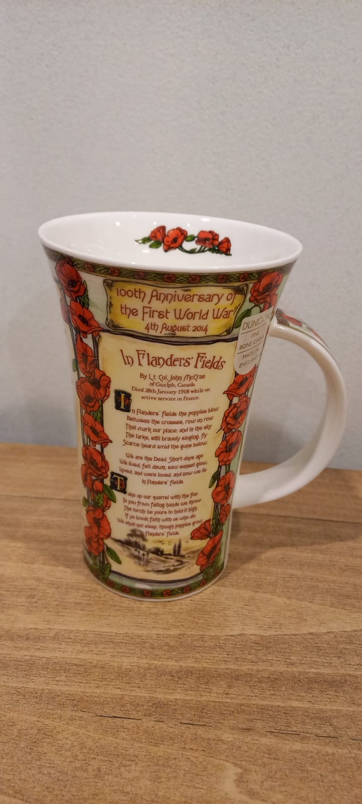The main photo for In Flanders Fields tall mug by Dunoon made in England