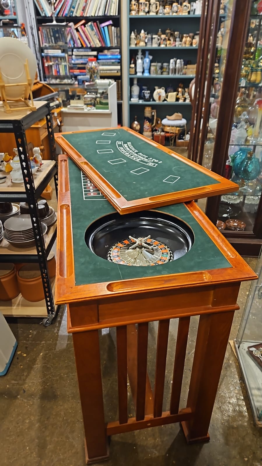 The main photo for Games table with black jack top and roulette and other games inside.