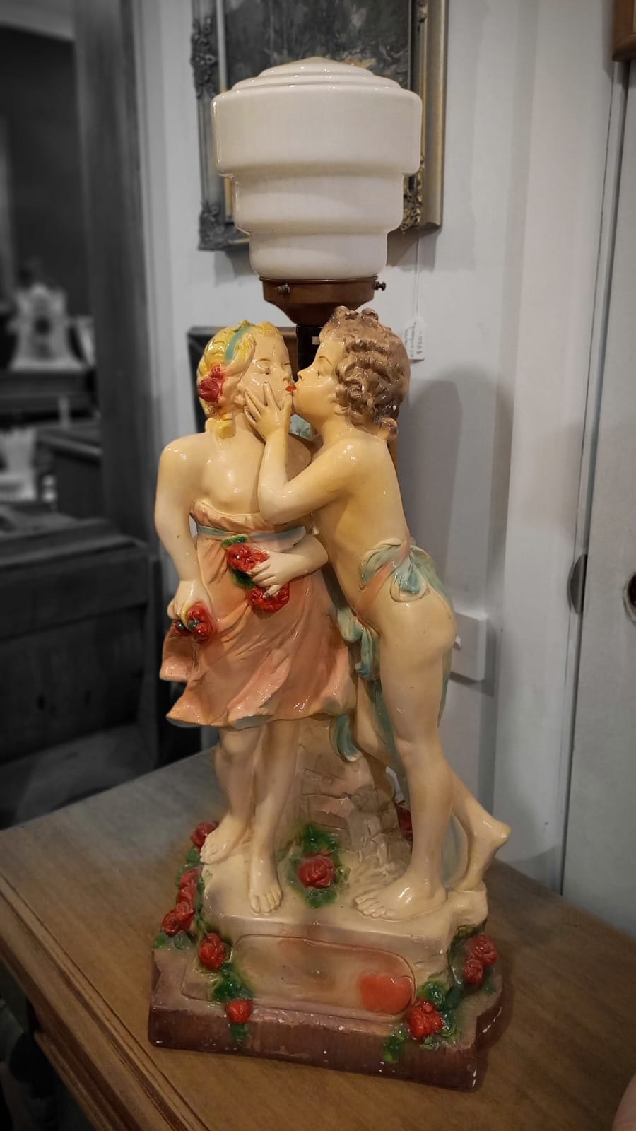 The main photo for Plaster Edwardian Table Lamp