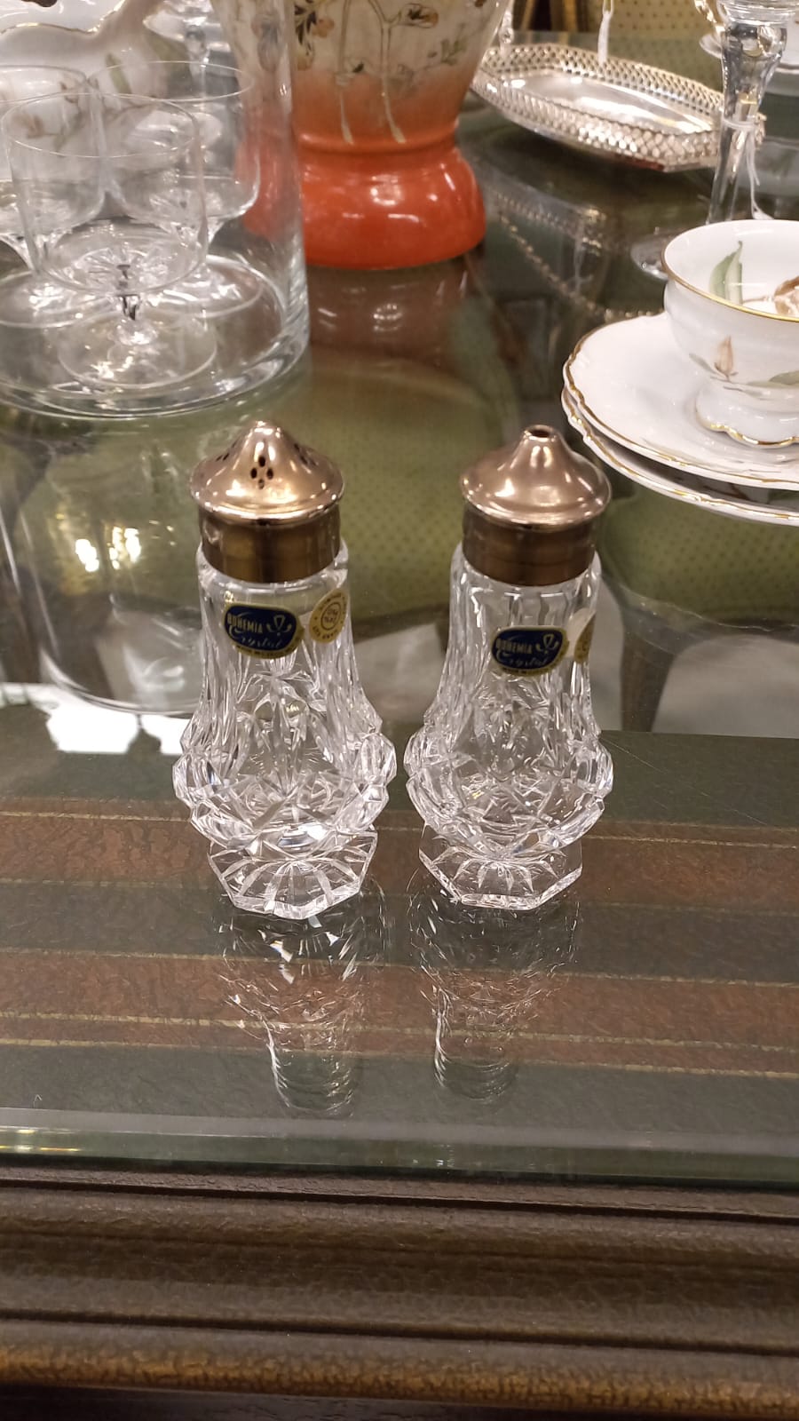 The main photo for Bohemia Crystal Salt and Pepper Shakers.