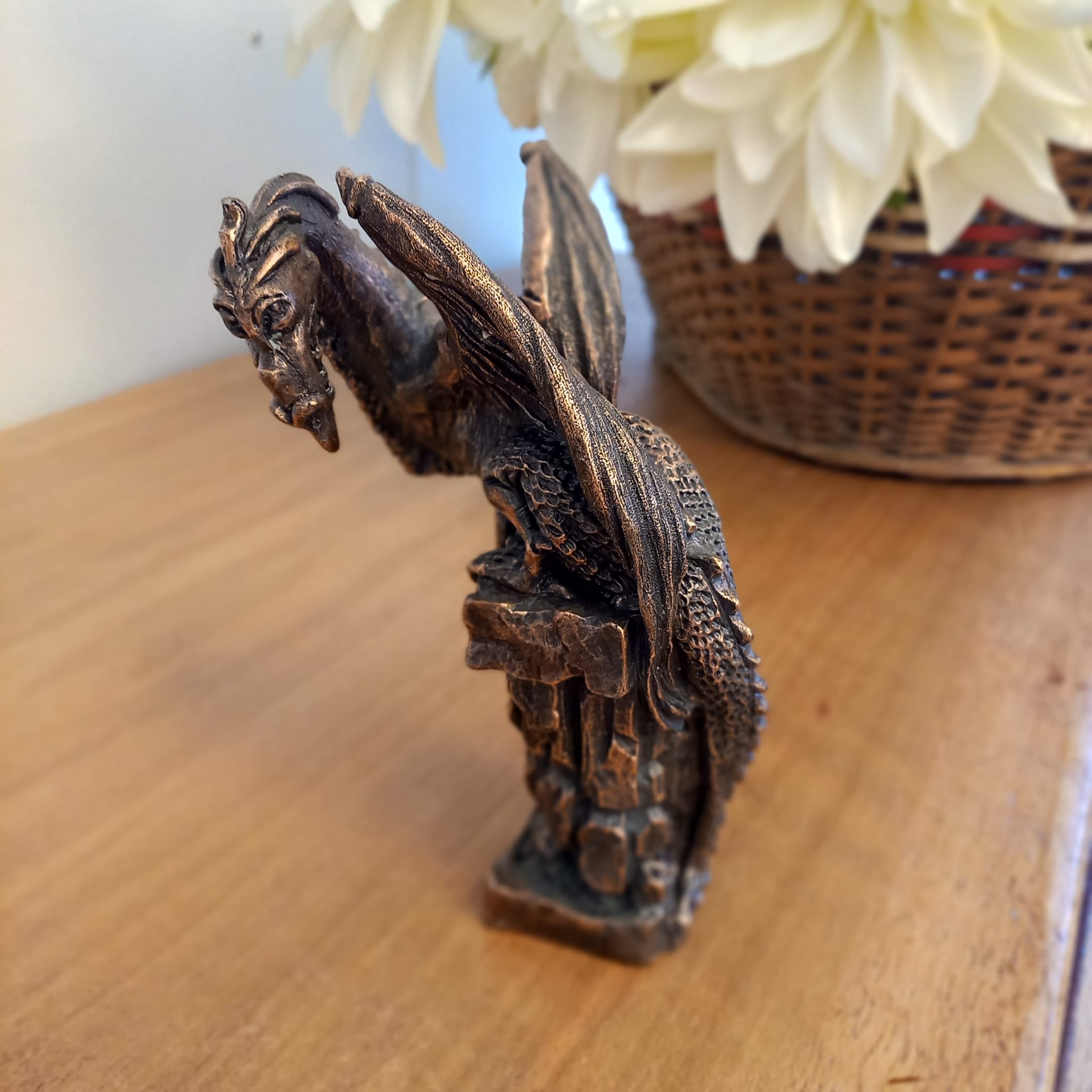 The main photo for Solid metal bronze colour dragon