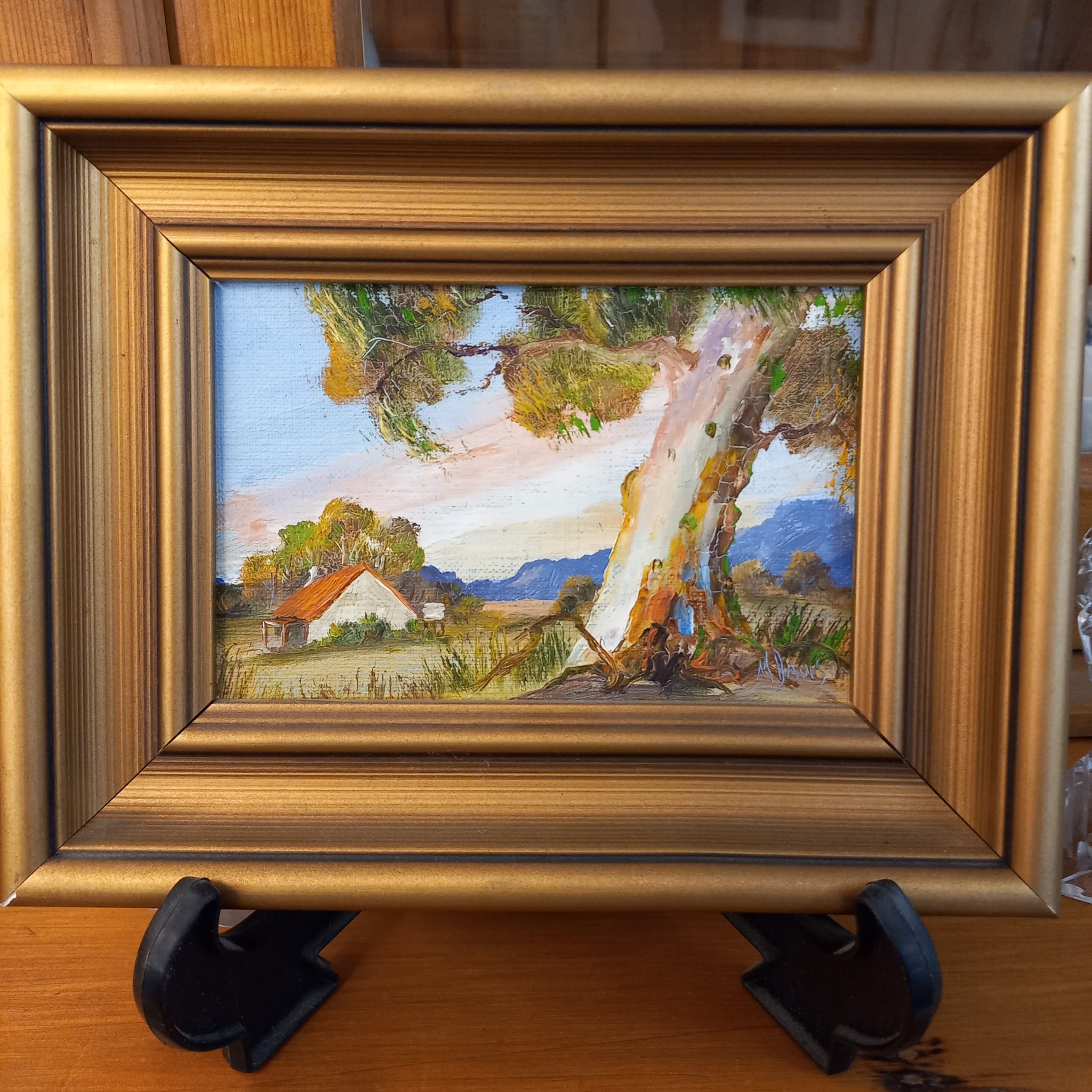 The main photo for Mini oil on board scene by Margaret L Dawson